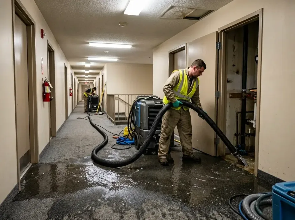 multi-unit-apartment-hallway-f-005 — frequently asked questions, Emergency Burst Pipe Water Extraction & Removal in Olivehur…